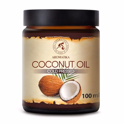 Beurre de Coco 100ml - Cocos Nucifera - Huile Végétale - Pressée à Froid - Non-Raffiné - Soins du Visage - Huile pour Peau - Huile pour Corps - Huile de Bain - Soin Peaux Sèches, Cheveux